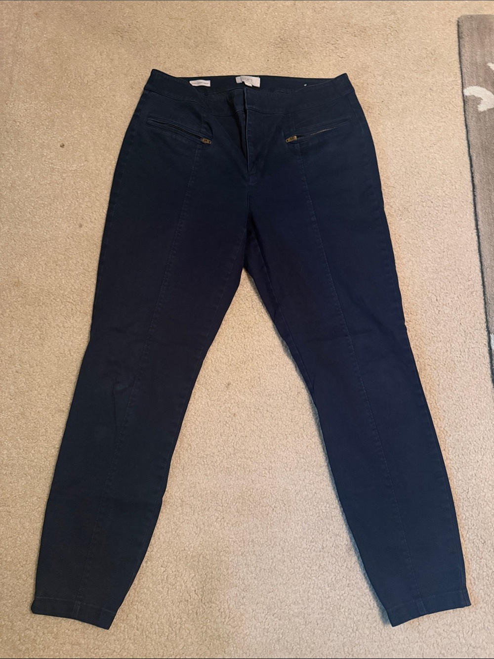 LOFT Navy Skinny Pull-On Jeans